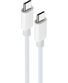Maxlife cable MXUC-05 USB-C - USB-C 2,0 m 60W white Data USB kabeļi