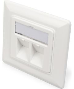 Digitus Wallplate for Keystone Modules, German type, middle plate 50x50 mm, frame 80x80 mm DN-93801-1 Новинки Компьютерная техника
