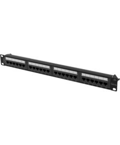Lanberg Patch Panel 24 port 1U 19" CAT.6A UTP PPUA-1024-B Black Новинки Компьютерная техника