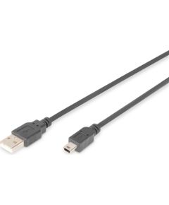 Digitus Connection Cable, 1.8 m AK-300108-018-S USB Type A to USB Mini B Data USB kabeļi