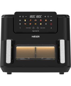 Haeger AF-D10.010B Super Cook Аэрофритюрница 10L  ( 2 x 5L ) 2600W Крупная бытовая техника