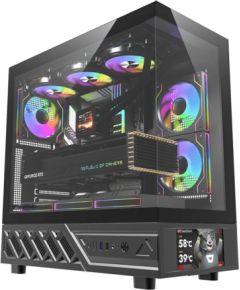 DarkFlash DS950V computer case with display (black) + 6 fans Корпуса