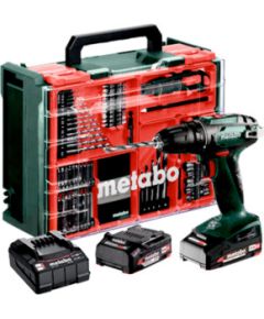 Akumulatora urbjmašīna-skrūvgriezis Metabo BS 18; 18 V; 2x2 Ah  akum. + piederumi Urbjmašīnas un skrūvgrieži