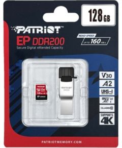 PATRIOT MEMORY Micro SDXC DDR200 with A+C card reader 128GB UHS-I U3/A2/C10/V30 Новинки Компьютерная техника