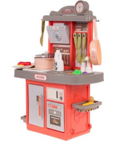 RoGer Детская Интерактивная Кухня с Звуком 35шт Розовая Кухни, посуда, бытовая техника