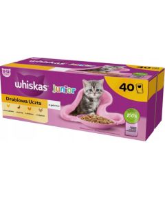 WHISKAS Junior Poultry in jelly - wet cat food - 40 x 85g Консервы кошек