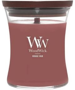 Woodwick Rouge Oud Váza ( růžový oud ) - Vonná svíčka 609.5g Smaržas - NESAKĀRTOTS