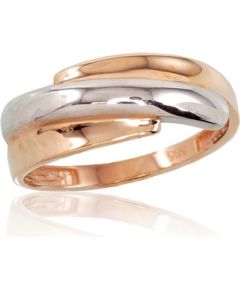 Золотое кольцо #1100677(Au-R+PRh-W), Красное Золото 585°, родий (покрытие), Размер: 19.5, 2.2 гр. Sieviešu