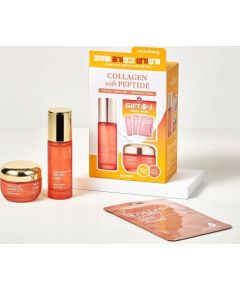 Bielenda SKIN627_SET Collagen With Peptide serum do twarzy 50ml  + krem do twarzy 50g + maseczki do twarzy 3x22ml Парфюмерные наборы