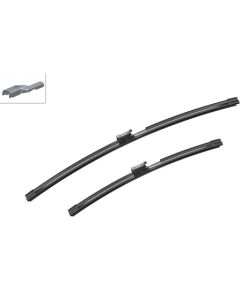 BOSCH A006J Aerotwin Retro 650/475mm Logu tīrītāja slotiņu komplekts Logu tīrītāja slotiņas