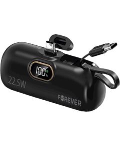 Forever MTB-100 Mini Power bank 22.5W Ārējās uzlādes Baterija 5000mAh USB-C Power Banks