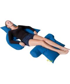 Aston Bed positioning cushion U-crescent in silicone fibre Blue Велосипеды
