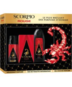 Scorpio Rouge Dárková sada EDT 75 ml, sprchový gel 250 ml a deospray 150 ml 75ml Dāvanu komplekti