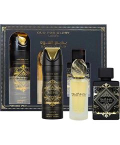 Lattafa Bade'e Al Oud For Glory Dárková sada EDP 100 ml, deospray 200 ml a vlasová mlha 50 ml 100ml Dāvanu komplekti
