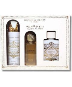 Lattafa Badee Al Oud Honor & Glory Dárková sada EDP 100 ml, deospray 200 ml a vlasová mlha 50 ml 100ml Dāvanu komplekti