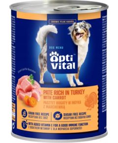 Eukanuba OptiVital - Pate dla dorosłych psów z kurczakiem. Bogate w indyka z marchewką 400g Suņu barība