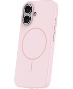 iLike Apple  iPhone 16 Soft Touch Silicone case With Magnetic Light Pink Neoriģinālie Maciņi