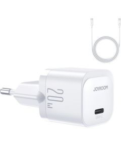 Joyroom   Joyroom JR-TCF02 USB-C PD 20W wall charger + USB-C cable - white Зарядные устройства