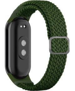 iLike Universal  Mi Band 8 wristband bracelet Braided fabric strap Green Smart pūlksteņu aksesuāri
