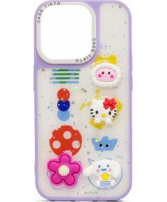 iLike Apple  iPhone 14 EPOXY CARTOON COVER Purple Neoriģinālie Maciņi