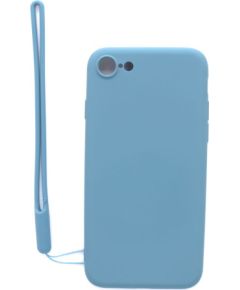 Evelatus Apple  iPhone 7/8 Soft Touch Silicone Case with Strap Blue Neoriģinālie Maciņi