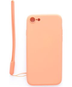 Evelatus Apple  iPhone 7/8 Soft Touch Silicone Case with Strap Pink Neoriģinālie Maciņi