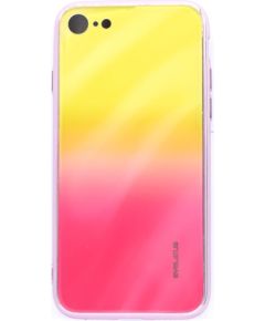 Evelatus -  iPhone 7/8/SE2020/SE2022 Water Ripple Full Color Electroplating Tempered Glass Gradient Yellow-Pink Neoriģinālie Maciņi