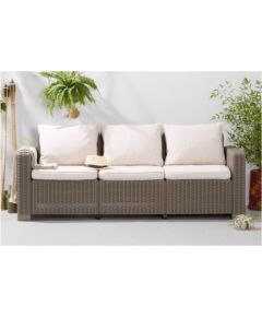 Keter Dārza dīvāns trīsvietīgs California 3 Seater Sofa bēšs Jaunumi -Dārzam