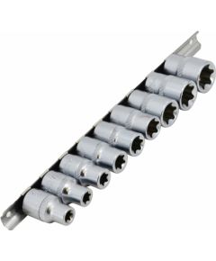 Uzgriežņa galviņu komplekts AWTools AW38299; Torx; 1/2''; E10-E24; 9 gab. Механические инструменты