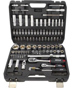 Skrūvgriežu uzgaļu komplekts AWTools AW39144BL; 144 gab. Piederumi urbjiem