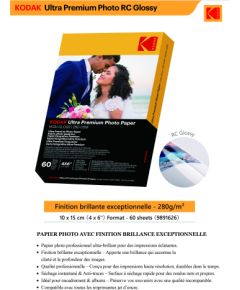 Kodak Ultra Premium Photo Paper 280g High Gloss 10 x 15 cm 60 Sheets Foto ķīmija un papīrs 