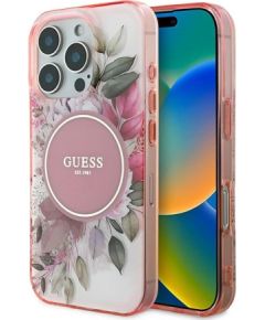 Guess IML Flower & Tonal Circle MagSafe Aizsargapvalks Priekš Apple iPhone 16 Pro Neoriģinālie Maciņi