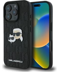 Karl Lagerfeld Monogram Karl&Chaoupette Head Pin Aizsargapvalks Priekš Apple iPhone 16 Pro Neoriģinālie Maciņi