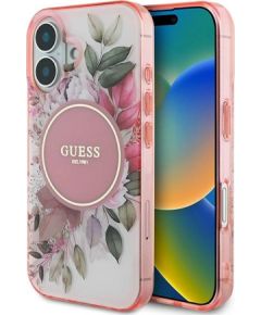 Guess IML Flower & Tonal Circle MagSafe Aizsargapvalks Priekš Apple iPhone 16 Neoriģinālie Maciņi