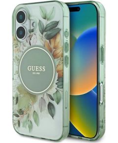 Guess IML Flower & Tonal Circle MagSafe Aizsargapvalks Priekš Apple iPhone 16 Neoriģinālie Maciņi