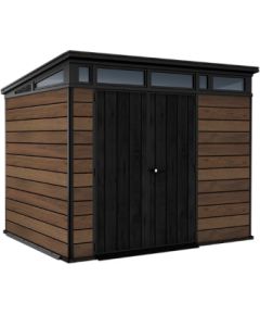Keter Dārza šķūnis Deco Pent 9x7 valrieksts Dārza šķūņi  un uzglabāšana