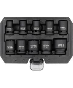 Uzgriežņu galviņu komplekts Yato YT-10252; 1/2''; 10-27 mm; 10 gab. Механические инструменты
