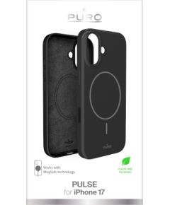 Apple iPhone 17 Cover in PC "PULSE" by Puro Black Oriģinālie maciņi