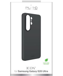 Samsung Galaxy S26 Ultra Silicon "ICON" Cover by Puro Black Oriģinālie maciņi