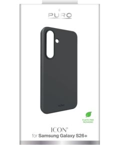 Samsung Galaxy S26+ Silicon "ICON" Cover by Puro Black Oriģinālie maciņi