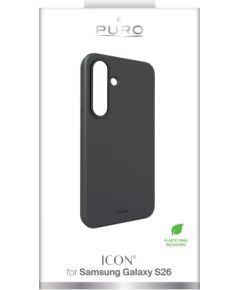 Samsung Galaxy S26 Silicon "ICON" Cover by Puro Black Oriģinālie maciņi