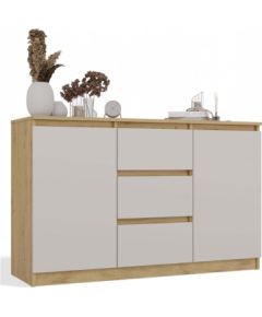 Top E Shop CHEST OF DRAWERS WITH 2 DOORS AND 3 DRAWERS, ARTISAN OAK/CASHMERE COLOUR Jaunumi -Dārzam