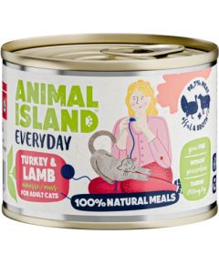 ANIMAL ISLAND Everyday Turkey and lamb - wet cat food - 200g Kaķu konservi