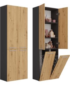 Top E Shop Topeshop NEL 2K DD ANT/ART KP bathroom storage cabinet Graphite, Oak Новинки Для дома и сада 