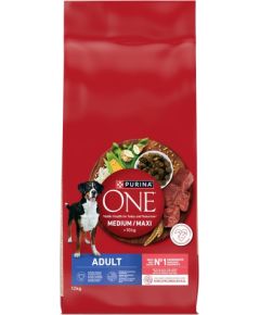 PURINA ONE MED/MAX Adult Beef & Rice 12kg Suņu barība