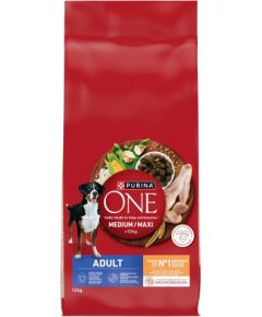 PURINA ONE MED/MAX Adult Chicken & Rice 12kg Suņu barība