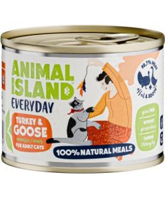 ANIMAL ISLAND Everyday Turkey and goose - wet cat food - 200g Kaķu konservi