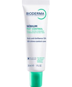 Bioderma Sébium Mat Control 12h Shine-Control Care Cream - Zmatňující hydratační krém pro mastnou a smíšenou pleť 30ml Ķermeņa kosmētika