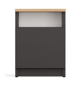 Top E Shop GALAX 30/1D BEDSIDE TABLE, ANTHRACITE/ARTISAN Naktsskapīši