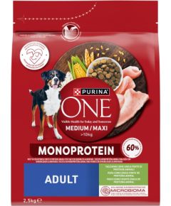 PURINA ONE MED/MAX Adult Monoprotein Turkey 2,5kg Suņu barība